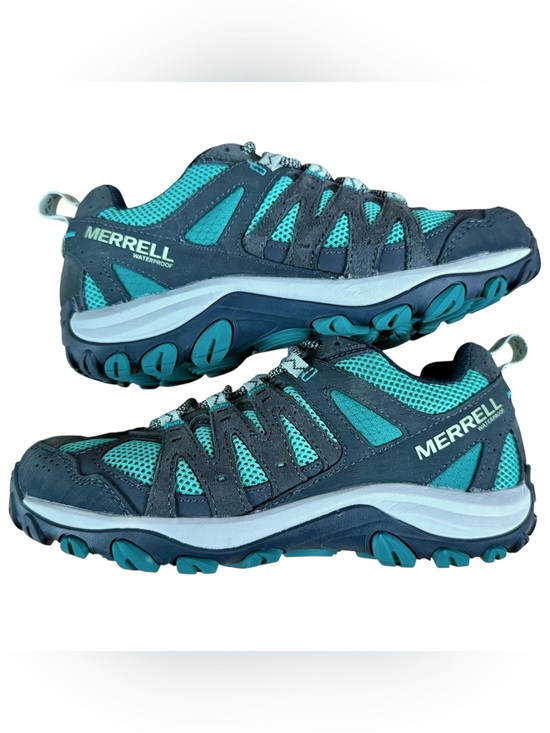 Merrell Shoes - Merrell Accentor 3 WP Waterproof Hiking Shoes Teal / Navy / Blue Like New in Box